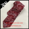 Pas cher 100% Soie Jacquard Tissé Rouge Paisley Mariage Mens Grossiste Cravates